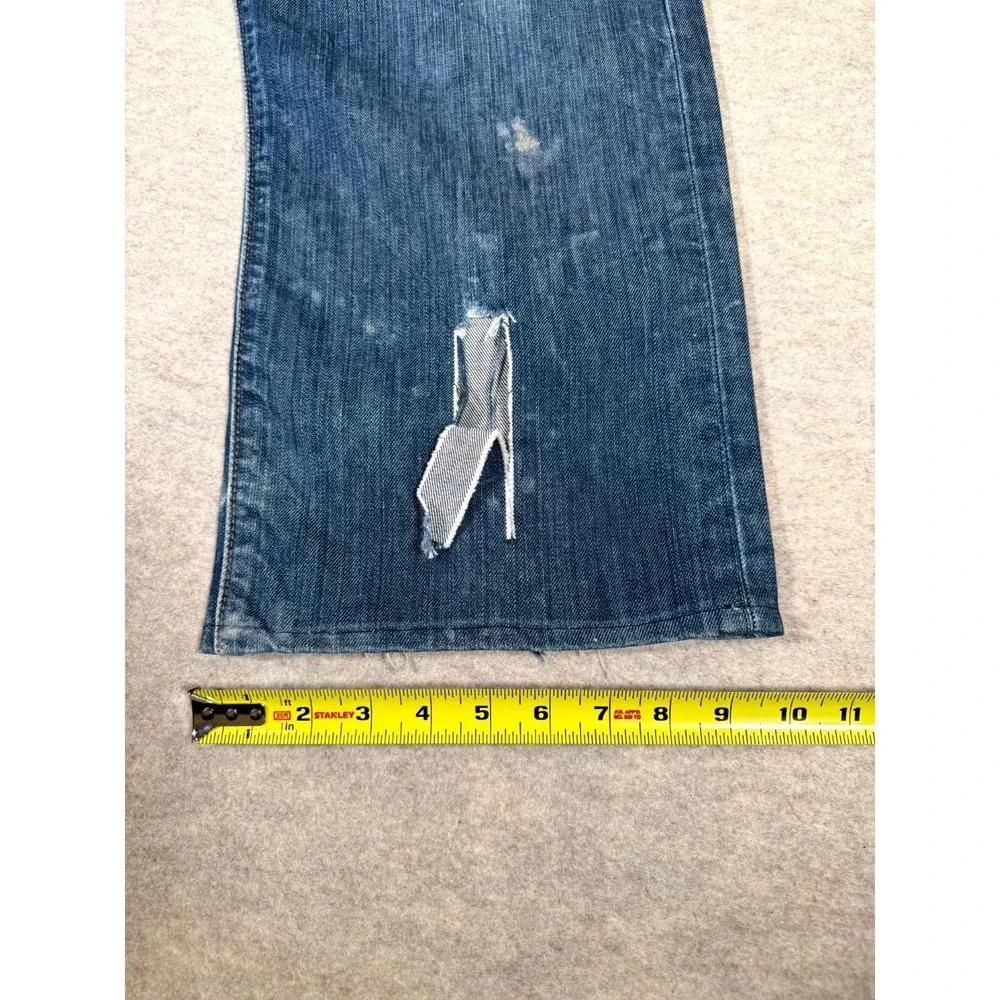 Vintage Levis 501 Original Straight Leg Jeans Mens 42x32 Blue Denim Distressed
